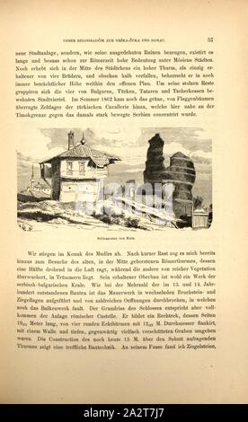 Burgruine Kula, Ruinen der alten römischen Festung Castra Martis in der Stadt Kula (Bulgarien), Abb. 11, S. 57, 1879, F.: Kanitz Donau-Bulgarien und der Balkan: Historisch-geographisch-ethnographische Reisestudien aus den Jahren 1860-1879. Leipzig: verlagsbuchhandlung von Hermann Fries, 1879-1880 Stockfoto