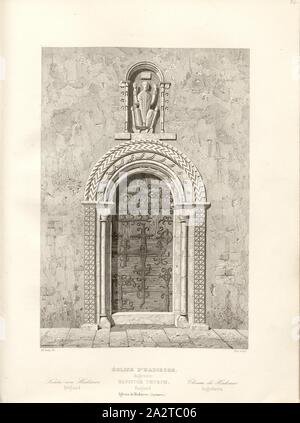 Kirche von Hadiscoe. England, der Kirche St. Mary Portal in Haddiscoe, Signiert: Ad., Berty del, Bury sculp, Abb. 85, S. 283, Berty, Adolphe (Del.); Bury, Jean Baptiste Marie (sc.), 1853, Jules Gailhabaud: Denkmäler anciens et modernes: Sammlung Formant une histoire de l'architecture des différents peuples à toutes les Epochen. Paris: Librairie de Firmin Didot Freres, 1853 Stockfoto