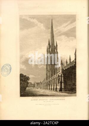 Louth Kirchturm: Lincolnshire, Blick von der S.E., St. James Kirche in Louth Lincolnshire, unterzeichnet: Etch 'dvon John Smith, aus einer Skizze von B. Howlett; durch Longman & Co, Bild veröffentlicht. 3, 4, Abb. S.. 3 nach S. 4, Howlett, Bartholomäus (Skizze); Smith, John (Radierung); Longman & Co (veröffentlicht), 1812, John Britton: Die architektonischen Antiquitäten von Großbritannien: vertreten und in einer Reihe von Ansichten, Ansichten, Pläne, Schnitte und Details der verschiedenen alten englischen Bauten veranschaulicht: mit historischen und beschreibende Konten der einzelnen. Bd. 1, Bl. 4. London: J.Taylor, 1807-1826 Stockfoto