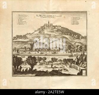 Mont Valerien, in anderen Worten Le Calvaire, 2 Ligen aus Paris, in der Nähe von Suresnes Mont Valérien, Abb. 114, S. 96, Martin Zeiller: Topographia Galliae, oder, Beschreibung und Contrafaitung der vornehmbsten und bekantisten Oerter in dem mächtigen und grossen Königreich Franckreich: beedes auss eygner Erfahrung und Beispiele in den Graben und berühmbtesten Scribenten so in Underschiedlichen Spraachen Abb. aussgangen seyn auch auss erlangten Bericht- und Relationen von etlichen Jahren Held zusammengetragen in richtige Ordnung Referenzen und auff Begehren zum Druck verfertiget. Bd. 1, Bl. 1. Frankfurt am Mayn: Im Stockfoto