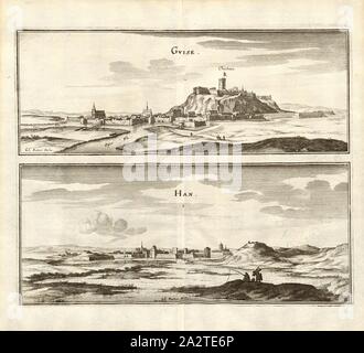 Guise und Han, Deckmantel mit Château-Fort de Guise und Ham (Somme);, unterzeichnet: Ioh., Peeters Delin, Abb. 19, Zweyter Theil, nach S. 23, Peeters, Jacob (Del.), Martin Zeiller: Topographia Galliae, oder, Beschreibung und Contrafaitung der vornehmbsten und bekantisten Oerter in dem mächtigen und grossen Königreich Franckreich: beedes auss eygner Erfahrung und Beispiele in den Graben und berühmbtesten Scribenten so in Underschiedlichen Spraachen Abb. aussgangen seyn auch auss erlangten Bericht- und Relationen von etlichen Jahren Held zusammengetragen in richtige Ordnung Referenzen und auff Begehren zum Druck Stockfoto