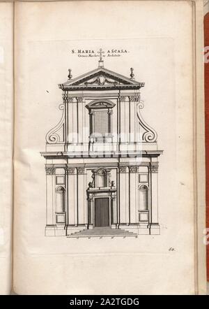 S. Maria a Scala, Kirche Santa Maria della Scala Rom, Abb. 124, 68, nach S.94, Offizin Endter Nürnberg (Imp.), 1775, Joachim von Sandrart: Teutsche Academie der Bau-Bildhauer- und Maler-Kunst: Worinn sterben Regeln und Lehrsätze of this Künste gegeben, nicht weniger zu sterben mehrerer Erläuterung und Beispiele Beispiele der alten und neuen Künstler in Kupfer beygefüget worden, wie solche in Rom auf das genaueste abgezeichnet sind: nebst den Lebensbeschreibungen und Beispiele der griechischen, römischen und neuen Künstler, ingleichen der Anzeige ihrer vornehmsten Werke. Nürnberg: verlegt in der Johann Andreas Stockfoto