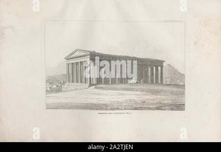 Tempel des Theseus. Pl. Ich, Tempel des Hephaistos in Athen, PL. VII, Lief. IX, 1829, James Stuart und Revett Nicholas: Alterthümer zu Athen sterben. Erster Theil. Leipzig und Darmstadt: Verlag von Carl Wilhelm Leske, [1829 Stockfoto