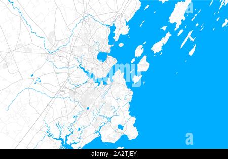 Reich detaillierte Vektor Lageplan von Portland, Maine, USA. Karte Vorlage für Wohnkultur. Stock Vektor