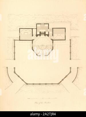 Plan des Pavillons, Grundriss der Sommer Haus im Garten des Buckingham Palace, pl., 1, nach S. 11, Ludwig Gruner; Anna Jameson: Die Dekorationen der Garten - Pavillon auf dem Gelände des Buckingham Palace. London: publ. von John Murray; Longman & Co.; S. & D. Colnaghi; F. G. Mond; und L. Gruner, MDCCCXLVI Stockfoto