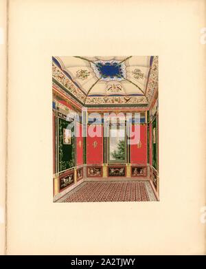 Pompejanischen Zimmer, Zimmer im Sommer Haus im Garten des Buckingham Palace, Taf. 16, S. 11, Ludwig Gruner; Anna Jameson: Die Dekorationen der Garten - Pavillon auf dem Gelände des Buckingham Palace. London: publ. von John Murray; Longman & Co.; S. & D. Colnaghi; F. G. Mond; und L. Gruner, MDCCCXLVI Stockfoto