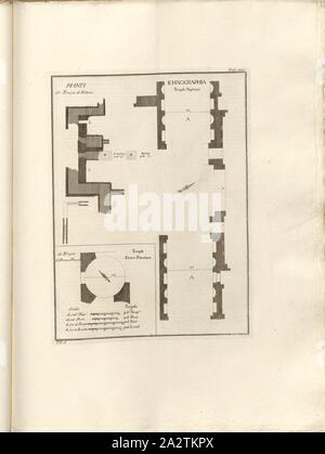 Plan der Tempel des Neptun, der Tempel der Diana in Pozzuolo, Plan die Ruinen der Thermen "Tempio di Nettuno" und dem Nymphäum (Diana Tempel) in Pozzuoli, unterzeichnet: T.R.A, In, Tab. XXIX, Rajola, Tommaso (Del.); Fiorillo, Nicola (sc.), 1768, Paolo Antonius Paoli: Avanzi delle esistenti antichita ein Pozzuoli Cuma e Baja. [Neapel]: [s. n.] Anno A. C.N. MDCCLXVIII. [1768 Stockfoto