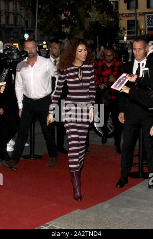 Mailand, Italien. 03 Okt, 2019. Mailand, Zendaya präsentiert die neue Kollektion von Tommy Hilfiger 'TOMMYXZENDAYA'. Im Bild: zendaya Credit: Unabhängige Fotoagentur/Alamy leben Nachrichten Stockfoto