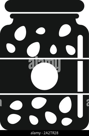Jam jar-Symbol. Einfache Abbildung von Jam jar Vektor Symbol für Web Design auf weißem Hintergrund Stock Vektor