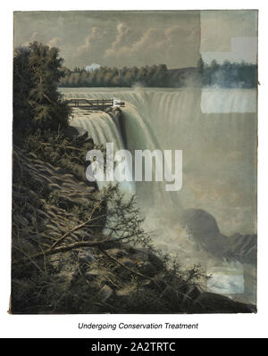 Niagara Falls, Dewitt Clinton Boutelle (American, 1820-1884), Datum unbekannt, Öl auf Leinwand, 42-1/8 x 34 in. (Leinwand), unterzeichnet, l. r.: Boutelle, Label, verso, Rahmen, l.: AUS, Galerien EARLES', UND AUF DER SUCHE - GLAS WAREROOMS, 815 Chestnut Street, Philadelphia eingeschrieben in Bleistift, verso, obere Stretcher bar: Wetherill eingeschrieben, verso, Rahmen, R.: 906 Wie 5544-94 Wetherill, Amerikanische Malerei und Skulptur bis 1945 Stockfoto