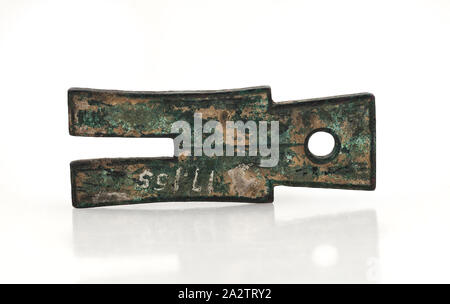 Rock Geld, bronze, 2-1/4-in, Asiatische Kunst Stockfoto