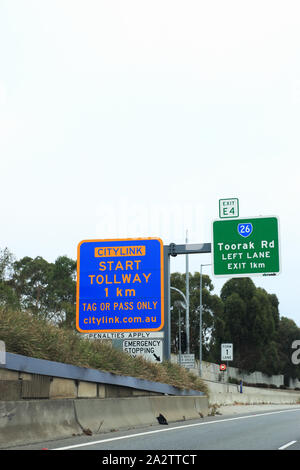 Freeway City Link Melbourne Australien Stockfoto