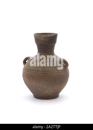 Vase, Unbekannt, Östlichen Han-Dynastie, 100 s, Oliv glasiert, 7-11/16 x 5-3/8 (Durchm.)., Chinesische, Asiatische Kunst. Stockfoto