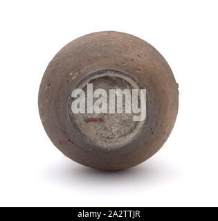 Vase, Unbekannt, Östlichen Han-Dynastie, 100 s, Oliv glasiert, 7-11/16 x 5-3/8 (Durchm.)., Chinesische, Asiatische Kunst. Stockfoto