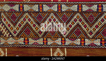 Zelt Eingang hängen, Berbervölker, etwa 1900, Wolle, Baumwolle,91-1"/2 x66-1/2-in., Textil und Mode Kunst Stockfoto