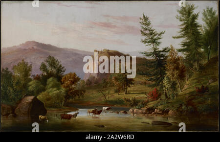 Bach im Sommer, Jacob Cox (American, 1810-1892), 1850s - 1860s, Öl auf Leinwand, 30 x 50 in. 38-1/4 x 58-3/4 x 6-3/4 in. (Gerahmt), Amerikanische Malerei und Skulptur bis 1945 Stockfoto