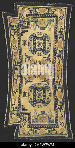 Sattel Wolldecke, 1800-1825, Wolle, Baumwolle,53-1/16 x 26-1/4-in., Textil und Mode Kunst Stockfoto