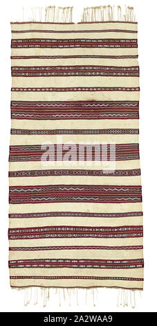 Woman's Cape (handira), Berbervölker, Zemmour, Anfang des 20. Jahrhunderts, Wolle, 84 x38-1/2-in. (Eingebaut), Textil und Mode Kunst Stockfoto