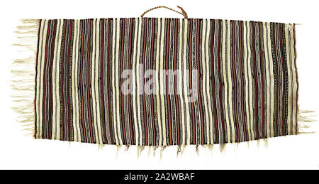 Woman's Cape (handira), Berbervölker, Beni Ouarain Menschen, aus dem späten 19. Jahrhundert, Wolle, Baumwolle, 74 x 33 cm, Textil und Mode Kunst Stockfoto