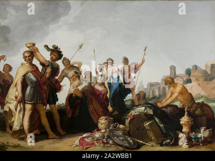 Krönungsszene, Abraham Bloemaert (Niederländisch, 1566-1651), 1629, Öl auf Leinwand, 35-1/2 x 85-1/2-in., Europäische Malerei und Skulptur vor 1800 Stockfoto