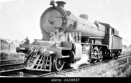 Negative - Victoria, circa 1930, die 'Konsolidierung' C-Klasse 2-8-0 Typ Dampflok Nr. 16. Diese waren die Lokomotiven wurden von der Victorian Railways Newport Workshops zwischen 1918-1926 gebaut Stockfoto