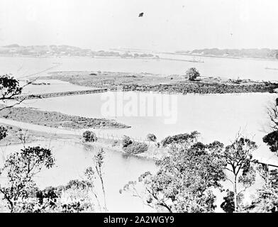 Negative - Lakes Entrance, Victoria, ca. 1930, Lakes Entrance und der Gippsland Lakes Stockfoto