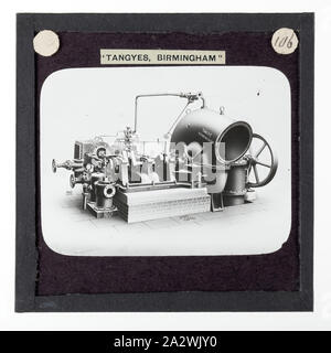 Lantern Slide-Tangyes Ltd, Dampfbad, Pumpe, um 1910, eine der 239 Glas Laterne Folien, Produkte von Tangyes begrenzt Ingenieure von Birmingham, England hergestellt. Die Bilder gehören verschiedene Produkte wie Motoren, Kreiselpumpen, Hydraulikpumpen, Gasproduzenten, Materialprüfung, Pressen, Werkzeugmaschinen, Hydraulikzylinder etc. Tangyes war ein Unternehmen, das von 1857 bis 1957 betrieben. Sie produziert eine Vielzahl von Engineering Stockfoto