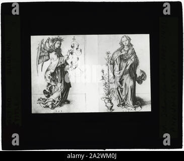 Die Vervielfältigung von Drucken Übersicht: Madonna und Erzengel Gabriel Stockfoto