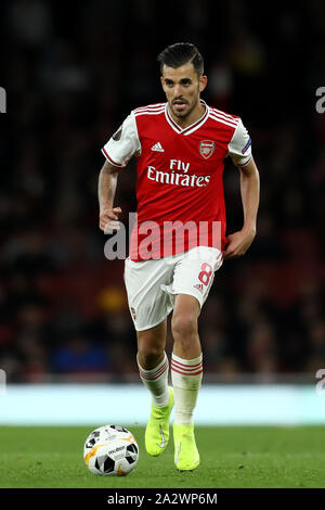 Emirates Stadium, London, UK. 3. Okt, 2019. UEFA Europa League, Arsenal gegen Standard Lüttich; Dani Fernandez von Arsenal-redaktionelle Verwendung Credit: Aktion plus Sport/Alamy leben Nachrichten Stockfoto