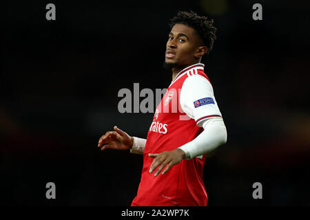 Emirates Stadium, London, UK. 3. Okt, 2019. UEFA Europa League, Arsenal gegen Standard Lüttich; Reiss Nelson von Arsenal - Redaktionelle Verwendung Credit: Aktion plus Sport/Alamy leben Nachrichten Stockfoto