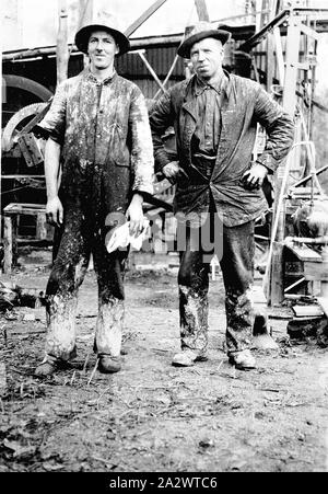 Negative - Lakes Entrance, Victoria, 1930, Foto eine Stunde nach der Kollision Gas am Best Western Colonial Nr. 1 Stockfoto