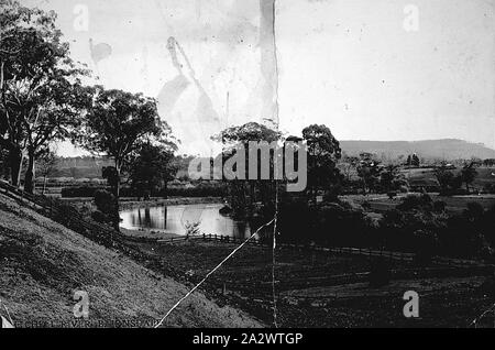 Negative - Bairnsdale Bezirk, Victoria, ca. 1900, Ackerland von der Mitchell River Stockfoto