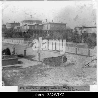 Aufenthalt von Herrn Lawrence W. Coe, Ecke Harrison und Essex Straßen, Rincon Hill, San Francisco Stockfoto