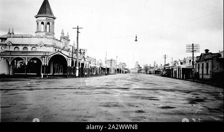 Negative - Pinjarra, Victoria, ca. 1925, Franklin Street in Traralgon Stockfoto