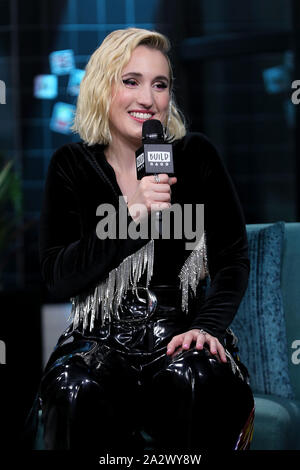 New York, USA. 3. Oktober, 2019. Harley Quinn Smith an der bauen Lautsprecher Serie: Diskussion "Jay und Silent Bob Neu' und 'Once Upon A Time In Hollywood" am Bau Studio. Quelle: Steve Mack/Alamy leben Nachrichten Stockfoto