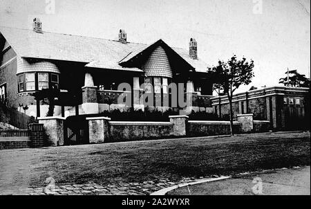 Negative - St Kilda, Victoria, circa 1930, A Suburban House namens 'Lockerbie Stockfoto