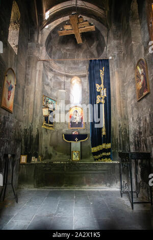 Armenien. Tsakhkadzor. Kecharis Kloster. August 15, 2018. Innenansicht der Kirche von Saint Harutyun, 13. Stockfoto