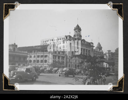 Foto - "collyer Quay", Singapur, 1941, Schwarz-weiß Fotografie Collyer Quay, Singapur. Einer der 116 Fotos in einem Fotoalbum von Pilot Officer Colin Keon-Cohen. Dies sind sehr gute Bilder des Lebens in Singapur mit 205 Sqn RAF, dann 77 Sqn RAAF, dem Zweiten Weltkrieg Stockfoto