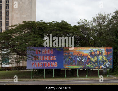 Revolutionäre Anschlagtafel auf Revolutionäre in Havanna, Kuba Stockfoto