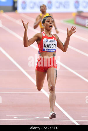 Salwa Eid Naser (Barhein). 400 Meter Goldmedaille. IAAF Leichtathletik-Weltmeisterschaften, Doha 2019 Stockfoto