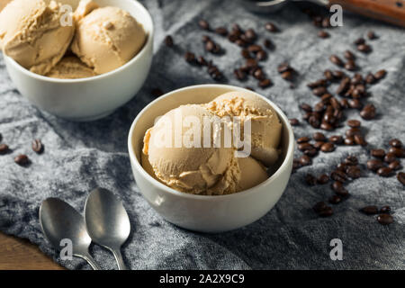 Hausgemachten Kaffee Eis bereit zu Essen Stockfoto