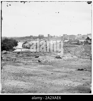 Richmond, Virginia. Tredegar Iron Works, mit Steg von Neilson Insel Stockfoto