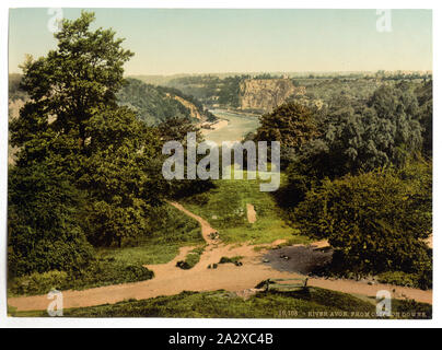 Fluss Avon vom Clifton Downs, Bristol, England; Drucken. 10108.; Teil: Blick auf den Britischen Inseln, in der Photochrom print Collection.; Stockfoto