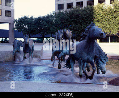 Robert Glen's Mustangs Las Colinas Skulpturen, Irving, Texas Stockfoto