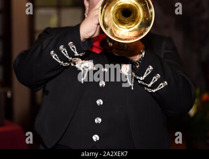 Die traditionellen Mariachi Musiker mexikanische Sängerin Stockfoto