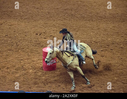 Rodeo Konkurrenz an den Stern von Texas Fair und Rodeo, von Rodeo Austin in Austin, Texas hergestellt Stockfoto