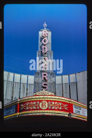 Rodgers Theater, tower Details, Pine Street, Poplar Bluff, Missouri Stockfoto