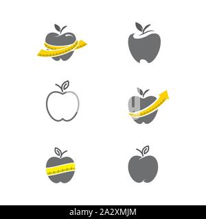 Gesunde apple vektor design Symbol Abbildung Stock Vektor
