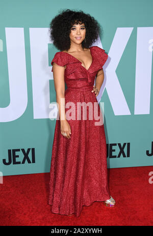 Oktober 2019, Westwood, Kalifornien, USA: 03. Oktober 2019 – Westwood, Kalifornien – Alexandra Shipp. „Jexi“ Los Angeles Premiere im Fox Bruin Theater. Foto: Birdie Thompson/AdMedia Stockfoto