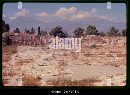 Ruinen auf Kreta Knossos. Zentrum der minoischen Kultur. Schloss mit Spültoiletten, Kanalisation, Wasser Piped-in von 7 Meilen entfernt Stockfoto